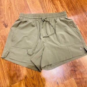 Luna Peak Dry Fit Running shorts olive green color